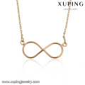 43676 18k gold necklace wholesale fashion cheap delicat elegant simple gold plated jewelry necklace